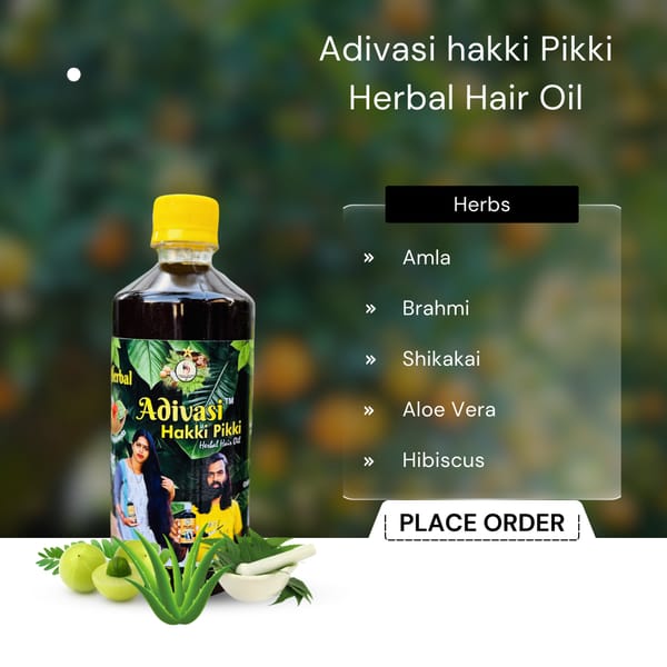 🔻Hakki pikki Adivasi Hair oil (Long Hair,Growth Hair And Grey Hair)